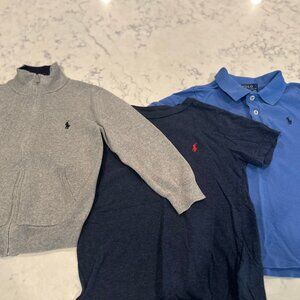 POLO Ralph Lauren LOT of Boys 4/4T tops- Pullover sweater, t-shirt, polo